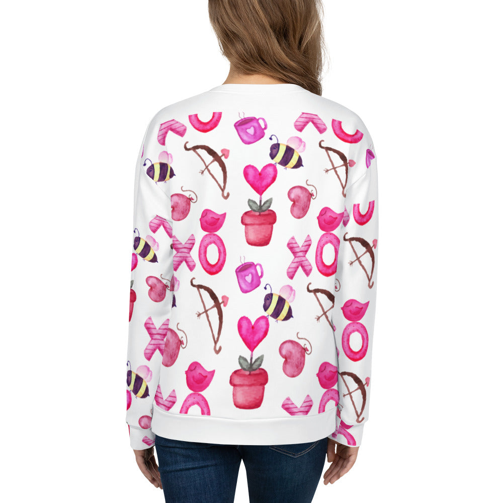 Valentine Day Love All-over Print Unisex Sweatshirt