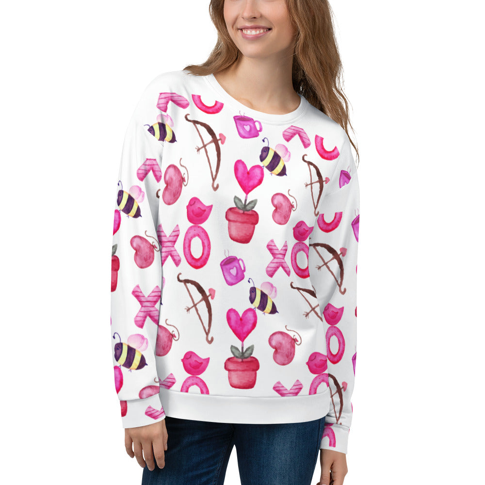 Valentine Day Love All-over Print Unisex Sweatshirt