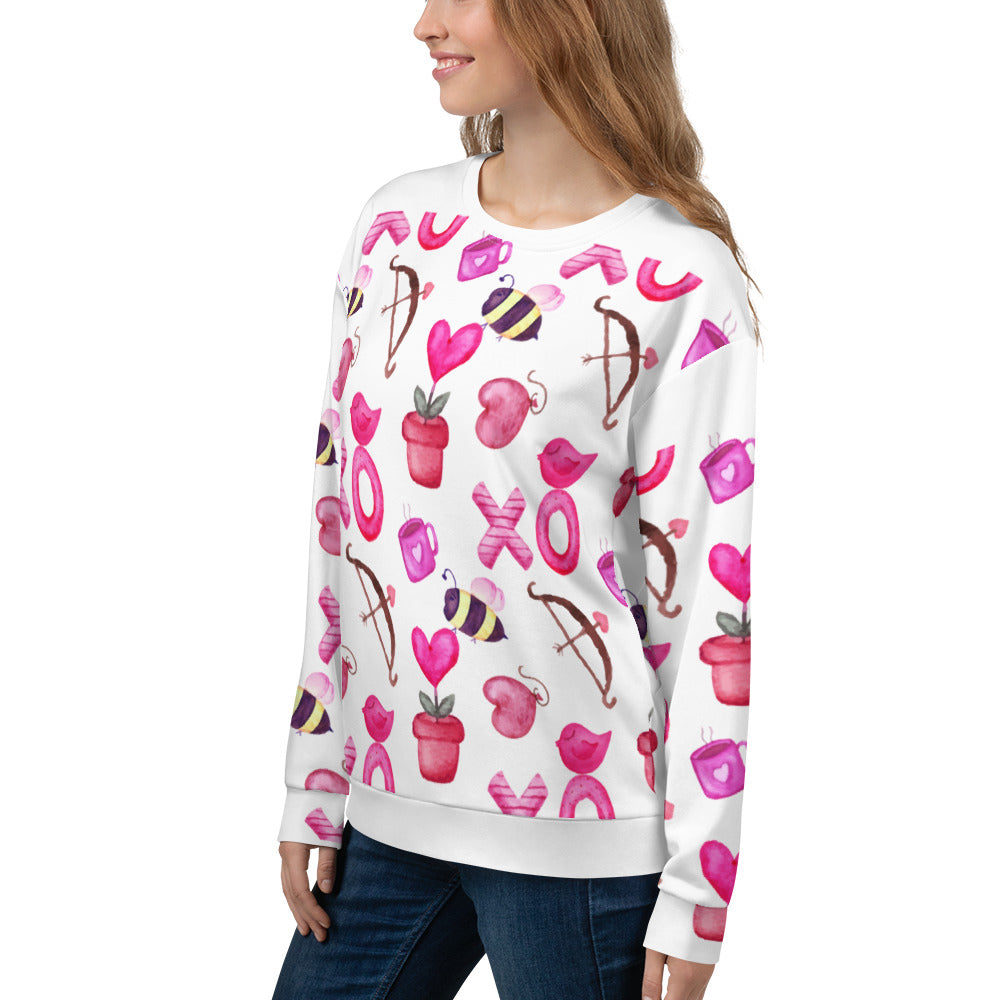 Valentine Day Love All-over Print Unisex Sweatshirt