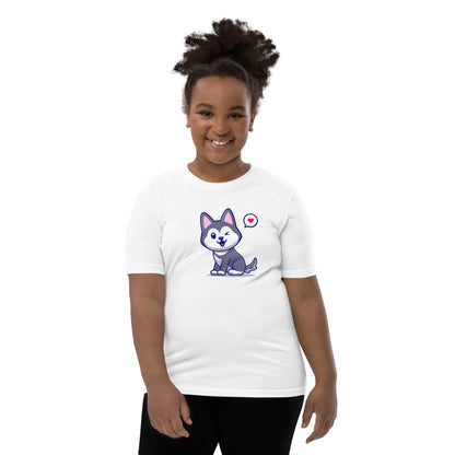 Husky Love Messages Youth Short Sleeve T-Shirt