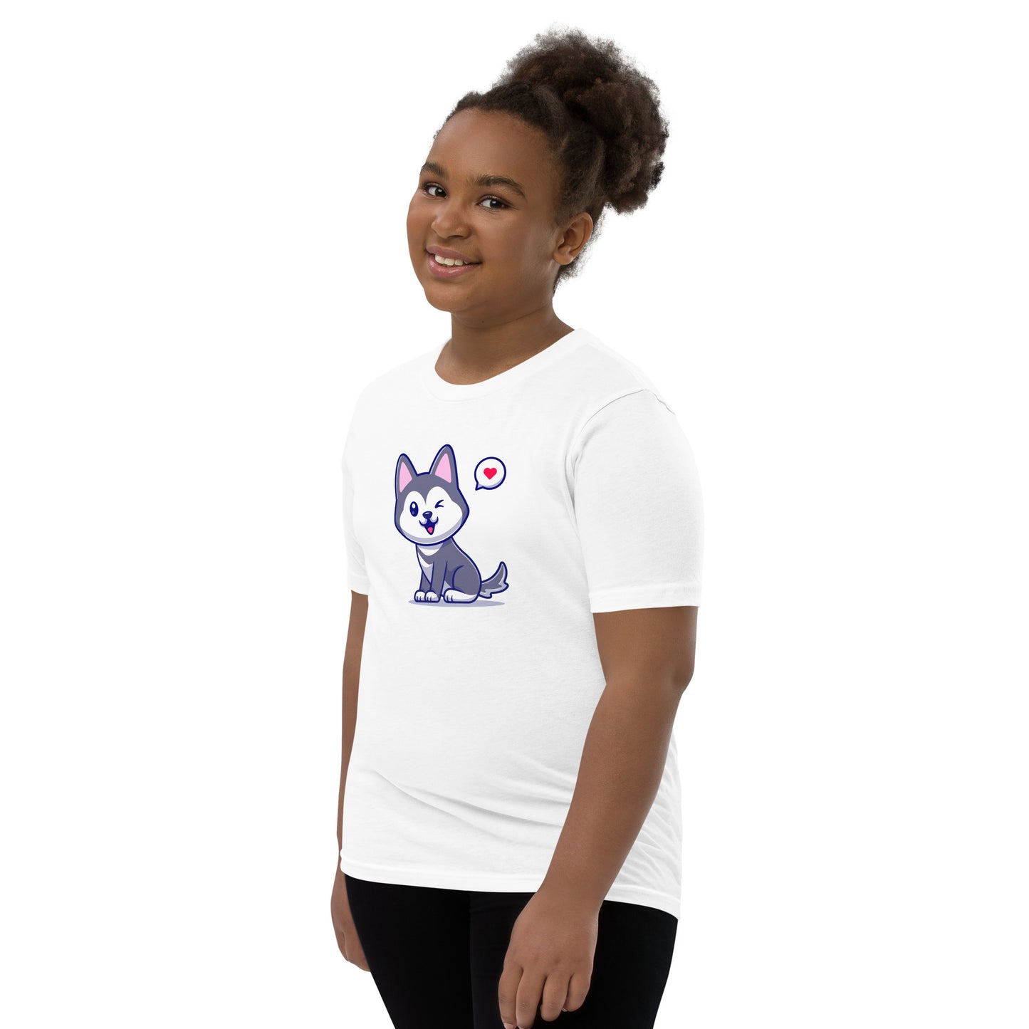 Husky Love Messages Youth Short Sleeve T-Shirt