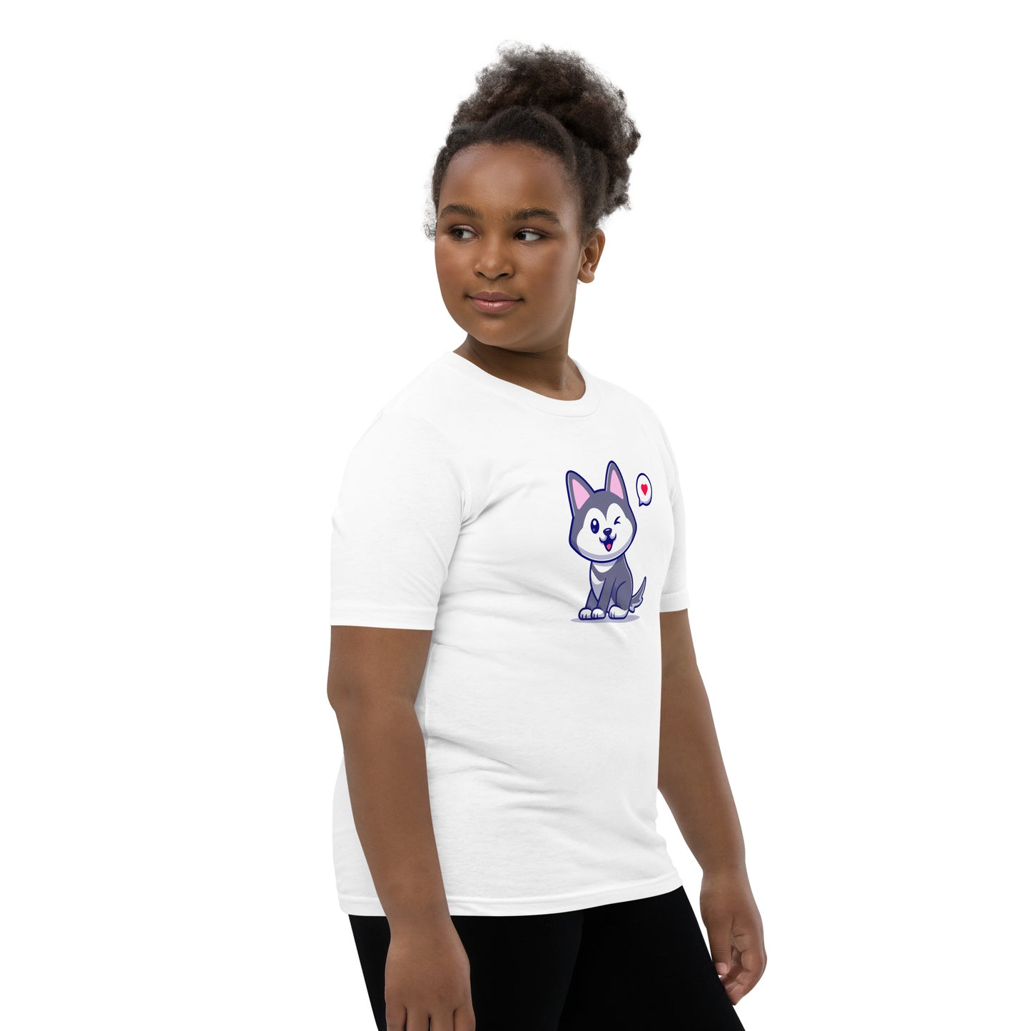 Husky Love Messages Youth Short Sleeve T-Shirt